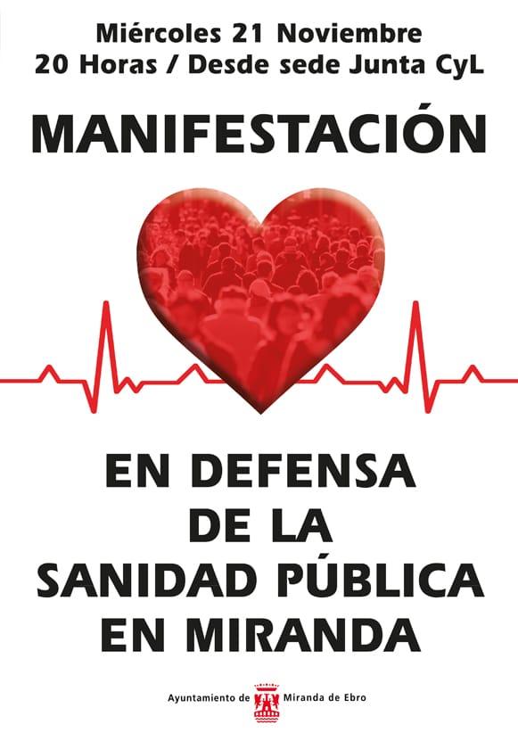 cartel manifestacion por la sanidad publica